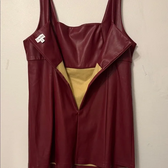 Elegant Burgundy Sleeveless Dress - Picture 4 of 9